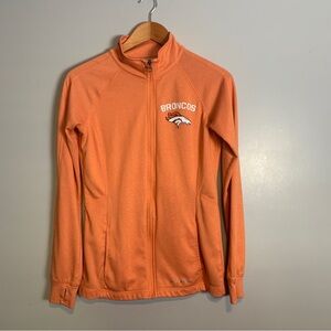 Denver Broncos  Majestic  Thermabase  Woman’s Orange Full Zip Jacket Medium